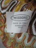 NEW MISSONI ITALY Sundress Dress S LEAF STRIPE Belt RED BLUE MIRIABITO