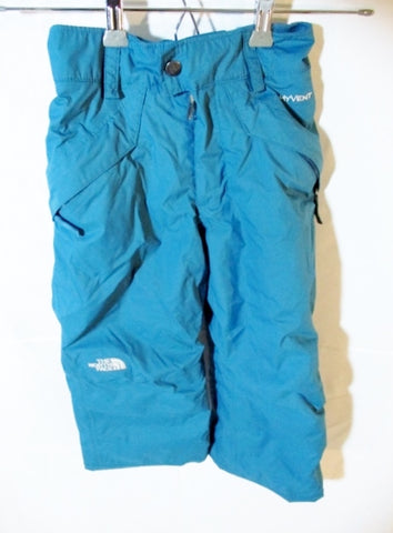 Boys Youth NORTH FACE HYVENT EZ GROW Snow Pants BLUE TEAL 6 XS/ TP Snowboarding
