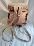 Distressed GENUINE Leather BACKPACK Shoulder Rucksack Travel BAG COGNAC BROWN Hippie