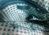 NEW JESSICA SIMPSON scribble vegan shoulder bag clutch satchel tote hobo BLUE L