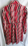 WOMENS TOCCA RED BLACK WHITE MULTI Abstract 1960s Style Jacket Coat 2 XS