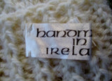 Womens Hand Knit Handmade IRELAND CREME WHITE Glove OS