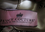 JUICY COUTURE Leather Velvet purse satchel bowler medical bag BROWN PINK M