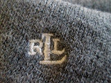 NEW NWT Womens POLO RALPH LAUREN Knit Slippers Socks Booties GRAY