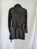 COSTUME NATIONAL ITALY TRENCH jacket coat S BLACK Belt Double Breast