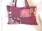 Handmade PATCHWORK Quilted Paisley BAG Tote PURPLE Shopper Boho