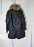 NWT NEW SACAI WOOL GOAT FUR jacket coat pockets Sz 1 BLACK