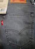 NEW NWT Mens Womens LEVI'S 522 SLIM TAPER Denim Jeans PANTS 29 X 30 GRAY Trousers