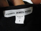 JAMES PERSE Cotton Top  Sweater Crewneck 1 BLACK