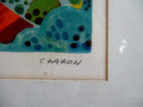 SIGNED ORIGINAL Ltd Ed GUY CHARON LITHOGRAPH VILLAGE SEA Picture ART Print