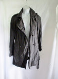COSTUME NATIONAL ITALY TRENCH jacket coat S BLACK Belt Double Breast