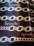 TIGNANELLO Leather Shoulder Bag Stitch Purse Swingpack Wallet GOLD Metallic M