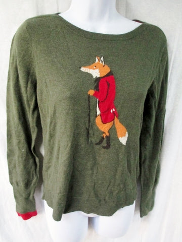 Womens Ladies JOULES KNITWEAR THE FOX Pullover Sweater OLIVE GREEN S 6