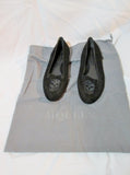 NEW ALEXANDER MCQUEEN Suede SKULL Moc Loafer Shoe 36 6 BLACK Leather Sequin