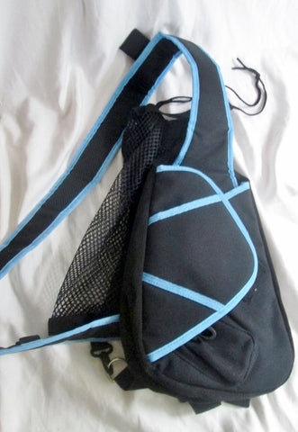 LAXSAC LAX SAC TWO STICK LACROSSE SLING PADDED HANDS FREE CARRYALL BAG Case BLACK BLUE