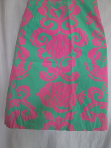 Womens LILLY PULITZER Cotton Mini SKIRT FISH SHELL GREEN 6 Mermaid Style