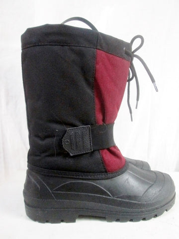Boys Girls RUGGED OUTBACK Waterproof Rain Snow Boots Winter BLACK 7 RED