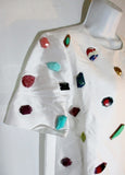 NWT NEW STELLA MCCARTNEY BAUBLE Mini Dress 42 6 WHITE Multi Colorful