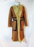 NEW CELINE SHEARLING LAMBSKIN LEATHER JACKET Coat 34 S BROWN Reversible Womens