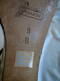 Womens COACH KINSEY Wedge Sandals High Heel 9 BROWN SIGNATURE JACQUARD