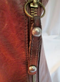 KOOBA leather hobo satchel shoulder sling stud bag Purse Boho BROWN M