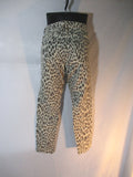 TOPSHOP MOTO Leopard Print Jean Pant 28X32 CREME BLACK Trouser