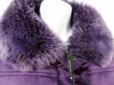 Girls Junior Teen ROTHSCHILD JACKET Hood Coat Ruffle PLUM PURPLE XL 18