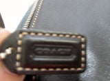 COACH 7785 Leather HAMPTON Handbag Wristlet Pouch Baguette Bag BLACK S