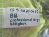 NEW BANGKOK Tee T-Shirt Dress OS BATIK ACID YELLOW S GREY GRAY