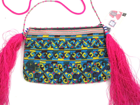 NEW Embroidered Hippy shoulder bag crossbody purse ethnic boho NWT Festival
