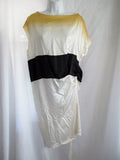 NEW NWT DRIES VAN NOTEN DAGES Silk Dress 38 6 YELLOW WHITE BLACK