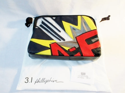NEW NWT 3.1 PHILIP LIM BANG PATCHWORK POP ART Zip Bag Purse Clutch