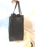 NEW CELINE BI-CABAS BLACK Leather Tote Bag Shopper Luggage NWT Italy