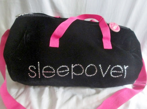 BSG BEACON STREET GIRLS SLEEPOVER Vegan Duffle Bag Overnighter BLACK VELVET