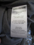 ZADIG VOLTAIRE DELUXE Sequin Top Blouse Shirt S Silver TRUSTY PAILLETTES