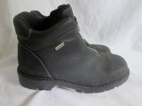Womens SOREL CANADA Ankle Zip Up Leather Boots SHOES BLACK 9 Booties