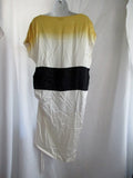 NEW NWT DRIES VAN NOTEN DAGES Silk Dress 38 6 YELLOW WHITE BLACK