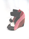 NEW PIERRE HARDY WEDGE Heel Shoe Sandal 36.5 PINK PURPLE Suede