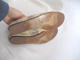 NEW LANVIN Leather Classic PYTHON Ballet Flat Shoe 37 Slipper PINK BEIGE NUDE