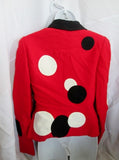 Womens MOSCHINO Cheap & Chic ITALY Jacket Suit 8 RED POLKA DOT WHITE BLACK