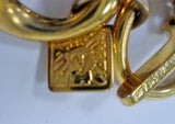 ANNE KLEIN LION Thick GOLDTONE Chainlink CHOKER Necklace Collar Jewelry Statement Swirly Glam