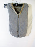 Girls SPLENDID Reversible Faux FUR Vest Sleeveless Jacket Coat 12 BROWN GRAY Youth