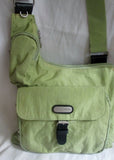 BAGGALLINI Nylon shoulder travel bag man purse crossbody GREEN AVOCADO vegan organizer