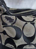 COACH F13674 SIGNATURE C STRIPE PATENT CONVERTIBLE SHOULDER BAG BROWN Leather
