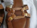 Womens COLE HAAN LEATHER Strappy Sandals Shoes 7.5 BROWN NIKE AIR High Heel