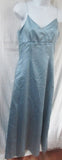 WOMENS RIMINI Maxi Full Long Sleeveless Formal Dress 4 SILVER POWDER BLUE
