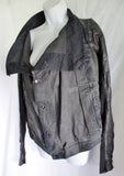 NEW RICK OWENS DRKSHDW EXPLODER Leather Cotton Jacket  S BLACK