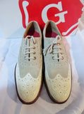 NEW GRENSON ENGLAND MARTHA Suede Shoe Loafer 3.5 / 6.5 NATURAL Womens Derby Leather