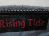 New RISING TIDE Boiled Wool Felt Clutch Purse Evening Bag GRAY FLOWER FLORAL Textured