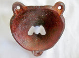 Vintage Retro Style Cast Iron GRIZZLY BEAR Face Wall Mounted Bottle Opener